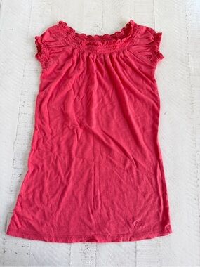 Women’s Vintage Y2K Abercrombie & Fitch Smocked scoop neck long Tee in Pink!